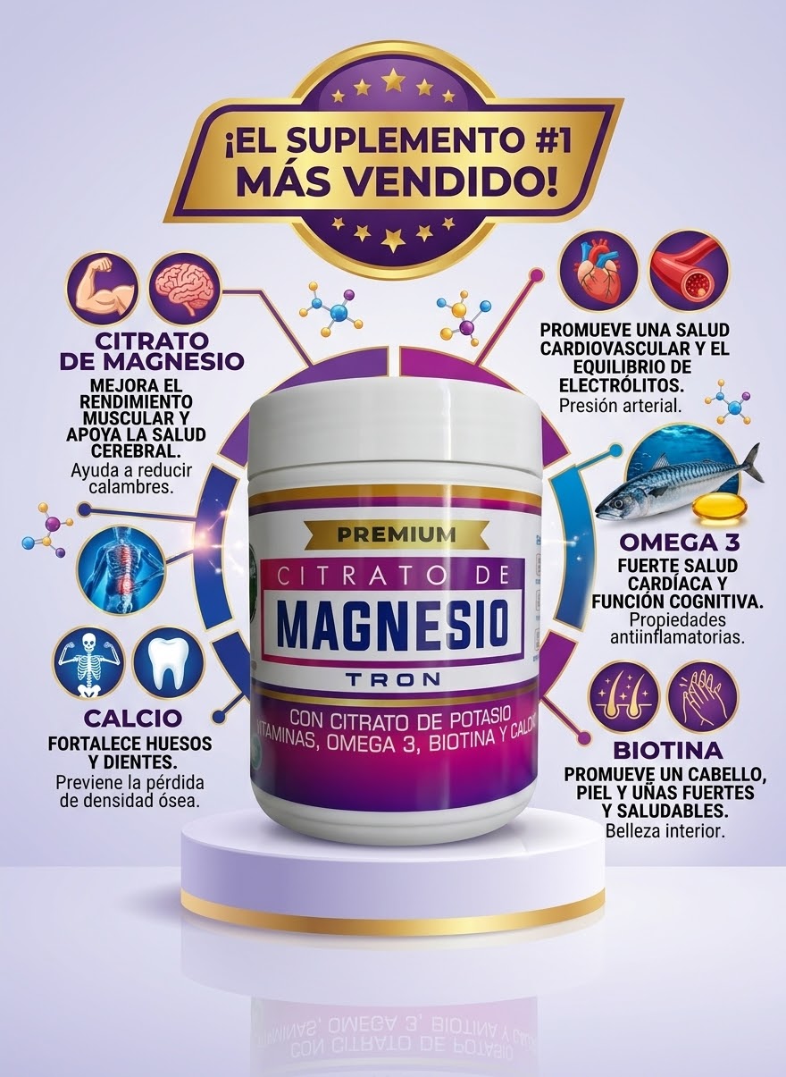Citrato de Magnesio y Potasio Tron premium